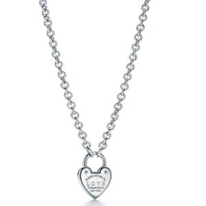 Tiffany & Co. Sterling Silver Heart Lock Necklace *NEW*